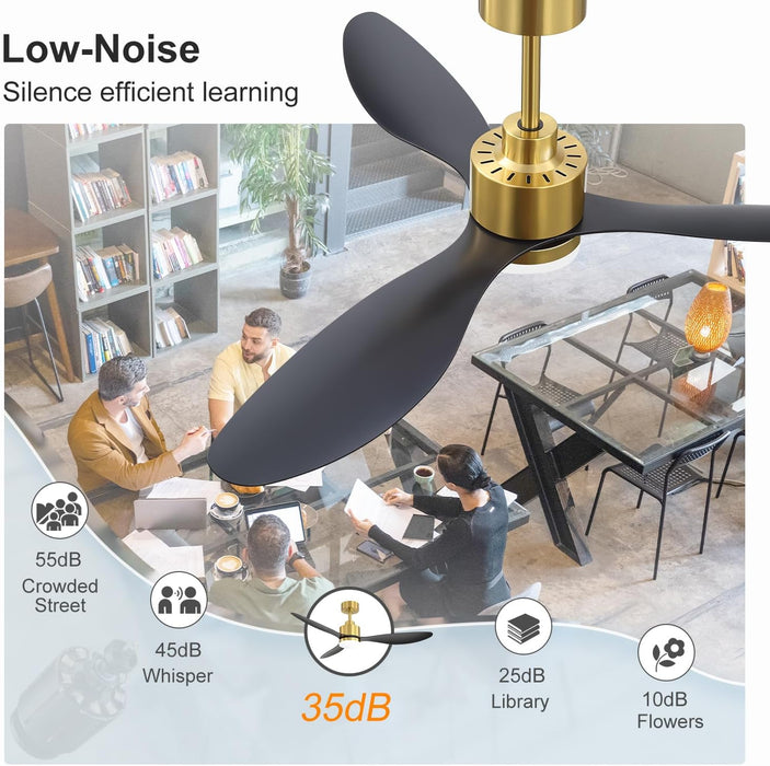 Contemporary 52 Inch Dc Motor Ceiling Fan With Remote