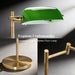 Sophisticated Gilded Bankers Floor Lamp Green Shade