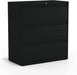 3-Drawer Lateral File Cabinet, 36 Inch Wide, Locking, Black