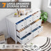 White Contemporary Seven Drawer Dresser For Bedroom