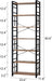 84 Inch Tall IndustrialGrade Bookcase Rustic Brown