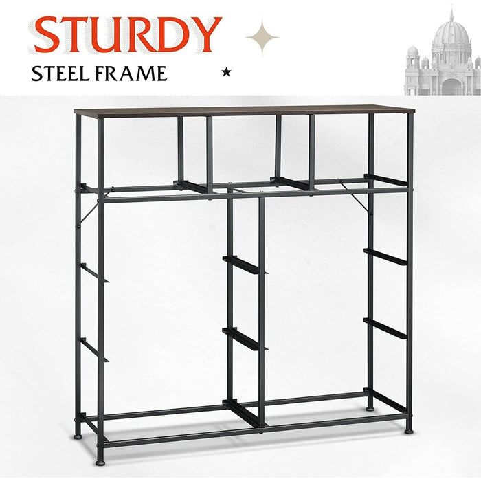 Fabric Storage Tower with 9 Drawers, Dark Grey