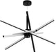 Modern Sputnik Chandelier Ceiling 82W LED Black Pendant Light Embedded Mount Chandeliers Dining Room Light Fixtures over Table Dimmable with Remote Control for Living Room Kitchen Bedroom 31.5 Inches