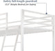 Metal Bunk Bed Twin over Twin Size for Junior & Adults with Ladder and Heavy Duty Guardrail, Small Space Saving Design for Bedroom Kid Room and Dorm, White