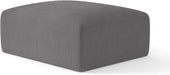 40" Square Stuffed Ottoman Pouf for Sofa Couch, Corduroy Poufs with Foam Chunk Filling, Furry & Fluffy Pouf Foot Stool Movable Ottoman. 40*40 Floor Poufs Foot Rest for Living Room, Grey(1 Piece Set)