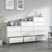 5 Drawer Lateral File Cabinet with Lock,White Metal Filing Cabinet