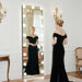 56"X18" Hollywood Full Length Mirror with Light, 17 Dimmable Bulbs