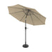 10 Ft. Aluminum Outdoor Market Patio Umbrella with Auto Tilt, Easy Crank Lift in Sand