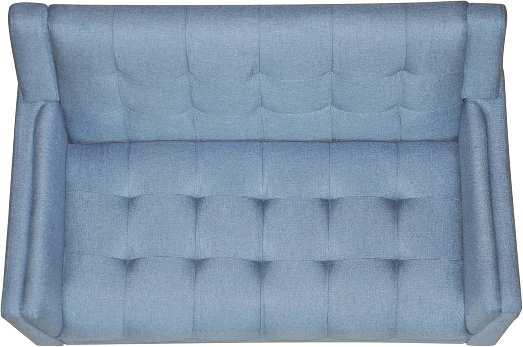 Blue Mid-Century Modern Loveseat: Stylish and Comfortable