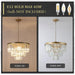 20" Modern Crystal Chandeliers,7 Lights Gold round Light Fixture