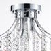 3-Light Chrome Flush Mount with Crystal Shade