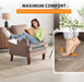 Light Brown Upholstered Midcentury Accent Chairs Pair