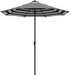 12-Year Protection 7.5-Ft Outdoor Patio Umbrella, Sunbrella Fade-Resistant Fabric, Auto-Tilt, Heavy Duty Aluminum Frame, 8 Reinforced Ribs for Pool or Deck, Black Pole, Cabana Classic