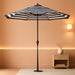 12-Year Protection 7.5-Ft Outdoor Patio Umbrella, Sunbrella Fade-Resistant Fabric, Auto-Tilt, Heavy Duty Aluminum Frame, 8 Reinforced Ribs for Pool or Deck, Black Pole, Cabana Classic