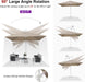 Cantilever White Umbrella 9' X 12' Left and Right Tilt, Beige