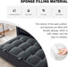 Black Velvet Sleeper Sofa With Adjustable Backrest