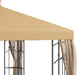10' X 12' Patio Gazebo with Corner Frame Shelves, Double Roof Outdoor Gazebo Canopy Shelter with Netting for Patio, Wedding, Catering & Events, Brown