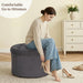 25" Ottoman with Storage, round Pouf Ottoman Foot Rest, Small Storage Foot Stool for Couch Bedroom Living Room, Books, Blankets & Kid'S Toy Box, Load up to 220 Lbs, Grey