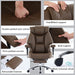 Big and Tall Office Chair with Footrest, PU Leather High Back Executive Office Chair 400Lbs, Ergonomic Computer Chairs Lumbar Support for Heavy People (Brown)