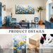 Floral Wall Art, Large Wall Art, Botanical Wall Decor, Blue and Yellow Wildflowers Art Prints, Modern Elegant Pictures for Living Room Bedroom Bathroom Kitchen Office Decorations 20"X40"