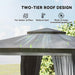 10' X 10' Outdoor Patio Gazebo, Heavy Duty Gazebo Canopy Shelter with Double Roof, Curtains, Netting, Steel Frame, UPF30+ Protection, Ceiling Hook for Lawn, Backyard, Deck, Dark Gray