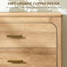46" Tall Transitional 5-Drawer Dresser for Bedroom, Pale Honey Oak