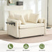 Oversize 45 Inch Sleeper Chair Bed With Wing Table Beige