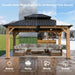 12x14 Cedar Wood Gazebo WeatherResistant Hardtop Roof