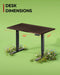 Solid Bamboo Dual Motor Standing Desk, 220 Lbs, 48×24