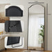 Arched Full Length Mirror Full Body Mirrors with Unique Scalloped Corner Design 24 X 65 Inch Wall Mirror Full Length for Bedroom Living Room Black