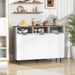 Sideboard Cabinet, 47" Kitchen Buffet Cabinet W/Storage Compartment