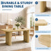 Dining Table for 6-8 People-62 Long Kitchen Dinner Table, Light Oak