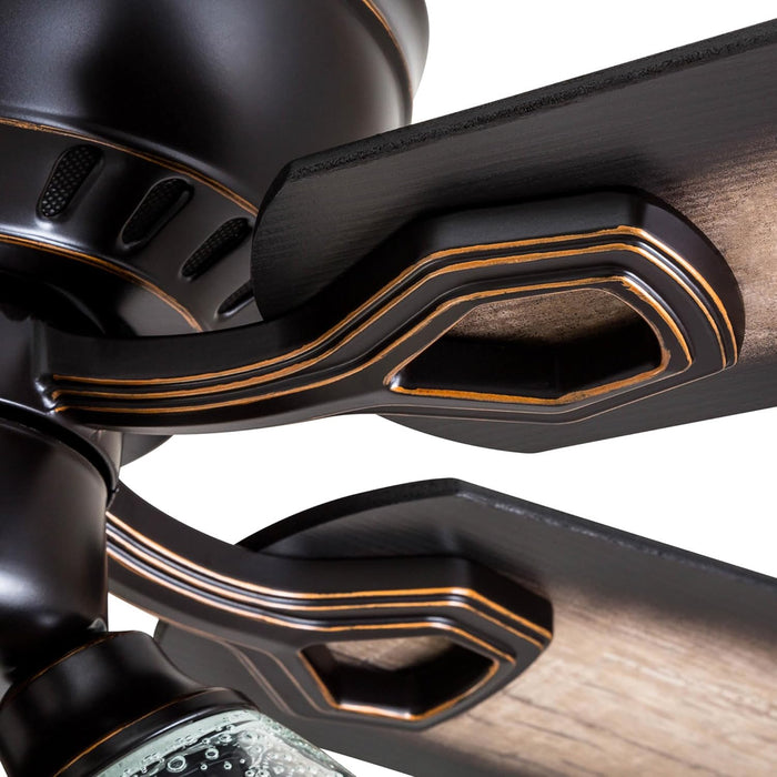 Glenmont, 52 Inch Farmhouse LED Ceiling Fan with Light, Pull Chain, Three Mounting Options, Dual Finish Blades, Reversible Motor - 40278-01 (Oil-Rubbed Bronze)