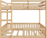 Premium Solid Pine FullOverFull BunkBed Rails Natural