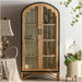 Bookcase Bookcase Solid Wood Floor-Standing Wabi-Sabi Style Bookshelf Glass Display Cabinet with Door Wall Storage Cabinet Bookshelf