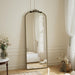 56" X 21" Full-Length Baroque Arch Mirror, Bronze