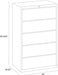 Hirsh 36 in W 5 Drawer Lateral File Cabinet, Light Gray, A4/Legal/Letter 17640-1 Each