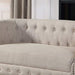 Beige Chesterfield Loveseat: Classic, Elegant Design