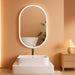 Oval LED Bathroom Mirror, 24"X 36" Frameless LED Mirror with Front Light and Backlit, Anti-Fog, Dimmable Modern Wall Mounted Lighted Mirror, Pill-Shaped Smart Mirror Bathroom