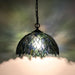 Stained Glass Style Plug in Hanging Lamp Multicolor Leaf 180 Inch