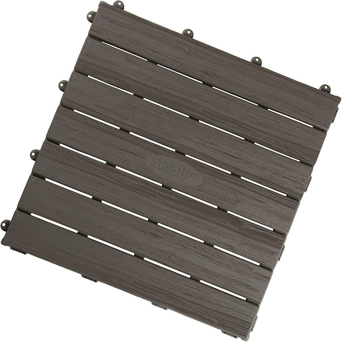- Set of 6 Playhouse, Floor Tiles, Brown, Indoor or Outdoor Use, Plastic, Convenient for Use with Most Playhouses, for Ages 2 and Up