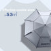 Fishing Umbrella with 360° Adjustment Summer Sun Protection Double Layer Shading Large Umbrella Anti-Uv Outdoor Parasol 2-2.6M