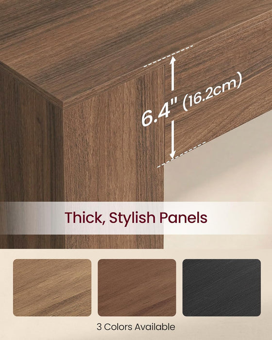 Entryway Table, Long Console Table, Thick Tabletop, Farmhouse Style, for Hallway, behind the Couch, Living Room, Foyer, Easy Assembly, 11.8 X 63 X 31.5 Inches, Chestnut Brown ULNT147KX01S