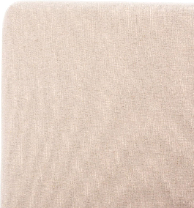 Home Carter Contemporary Beige Linen Bed, Queen