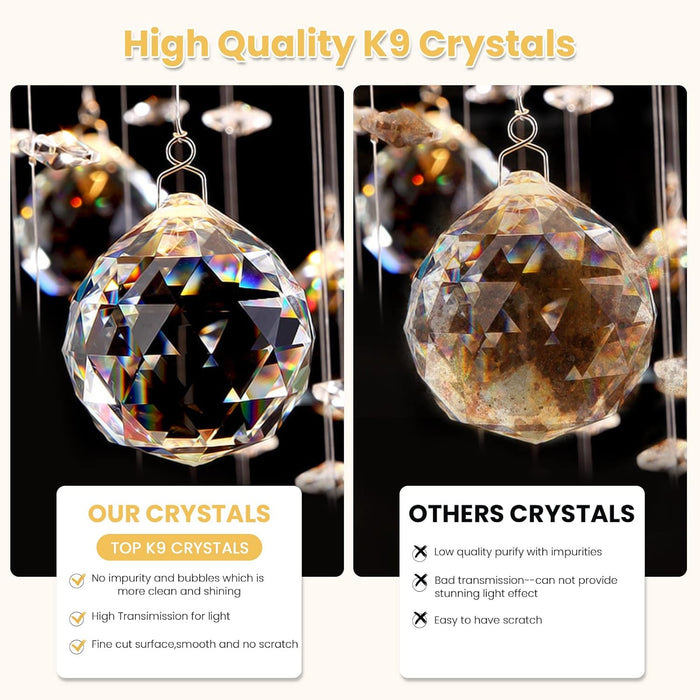 Clear Crystal Chandelier Large Spiral Raindrop Light