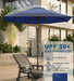 10FT Patio Umbrella, Outdoor Umbrella with Push Button Tilt and Crank, 8 Sturdy Ribs, UV Protection & Waterproof Market Umbrella for Pool, Backyard, Beach,Deck