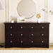 Dresser for Bedroom, 6 Dresser Drawer with Storage, Brown