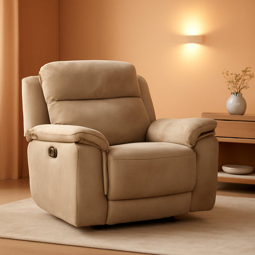 Next-Gen Durapella Power Recliner with Adjustable Headrest, Beige