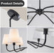 Black Farmhouse Chandeliers 36-Inch Dining Room Lighting