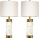 27" Alabaster Table Lamps Set of 2,Table Lamp with Night Light